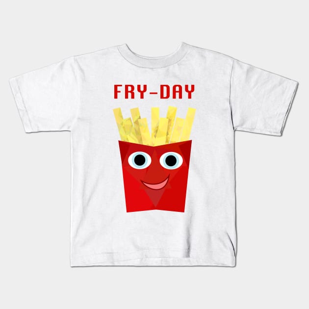 Fry-Day Kids T-Shirt by Geometrico22